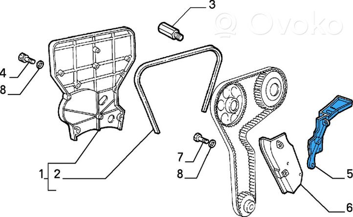 Alfa Romeo 156 Osłona paska / łańcucha rozrządu 60610171