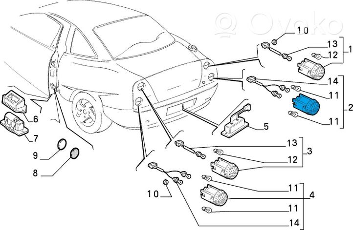 Fiat Coupe Luci posteriori 46303570