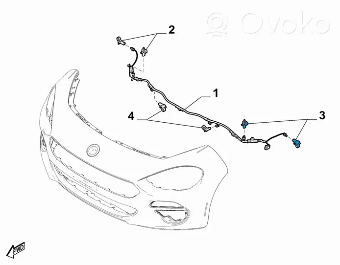 Fiat 124 Spider Sensore d’urto/d'impatto apertura airbag 6000614515