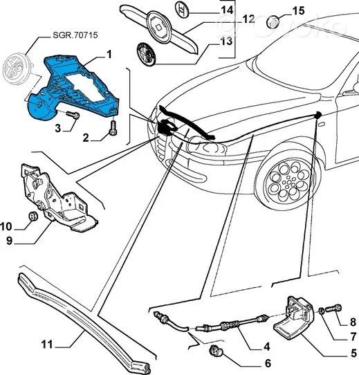 Alfa Romeo 147 Valmistajan merkki/logo/tunnus 46558972