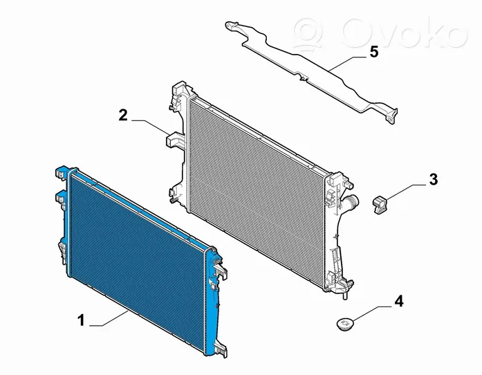 Fiat 500X Radiateur condenseur de climatisation 52109764