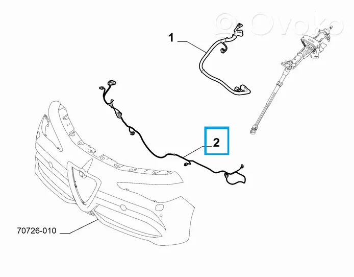 Alfa Romeo Stelvio Parking sensor (PDC) wiring loom 50551836