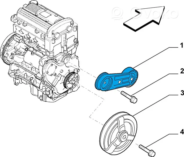 Alfa Romeo 159 Alternator belt tensioner 71739304