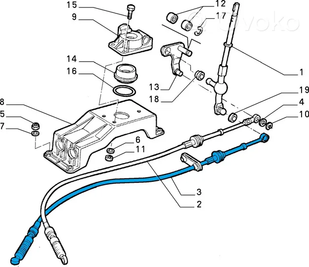 Fiat Bravo - Brava Pavarų perjungimo trosas 46411545