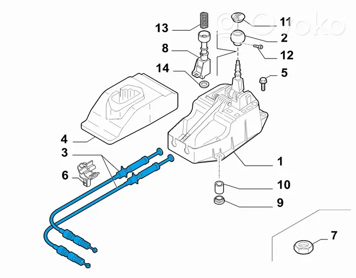 Alfa Romeo 159 Gear shift cable linkage 5059390150