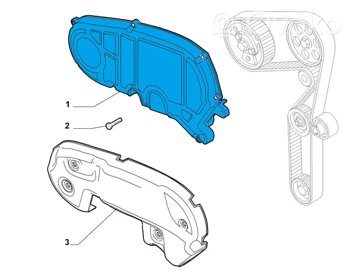 Lancia Delta III Osłona paska / łańcucha rozrządu 55205590