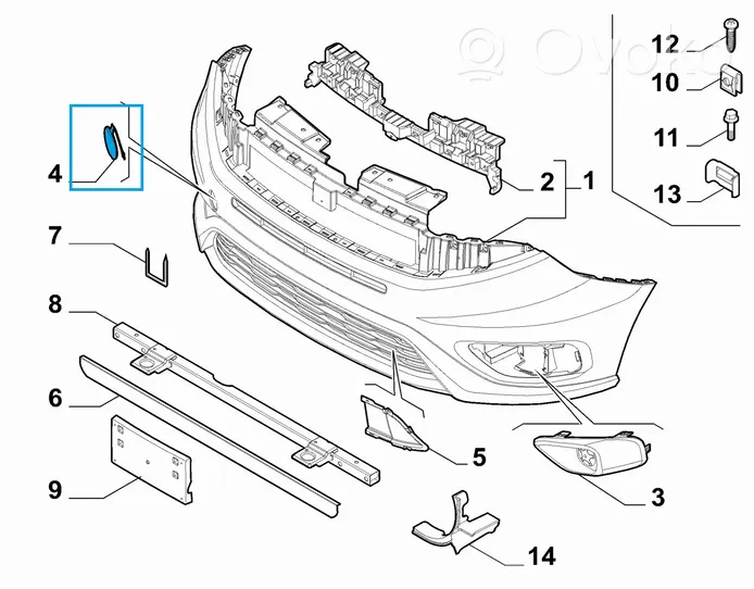 Fiat Doblo Etuhinaussilmukan suojakansi 735594060