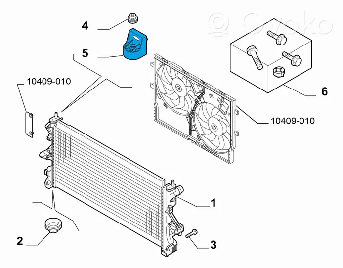 Fiat Ducato Uchwyt / Mocowanie chłodnicy 1347696080
