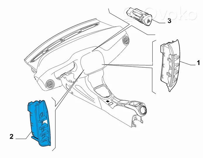 Lancia Delta III Altri interruttori/pulsanti/cambi 735473571