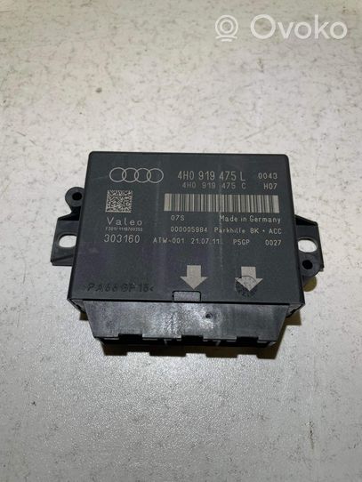 Audi A6 C7 Pysäköintitutkan (PCD) ohjainlaite/moduuli 4H0919475L