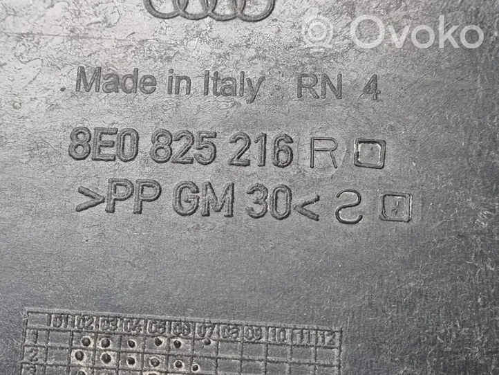 Audi A4 S4 B7 8E 8H Copertura/vassoio sottoscocca posteriore 8E0825216R