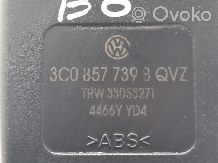 Volkswagen PASSAT B6 Keskipaikan turvavyön solki (takaistuin) 3C0857739B