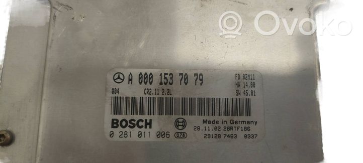 Mercedes-Benz C W203 Variklio valdymo blokas A0001537079