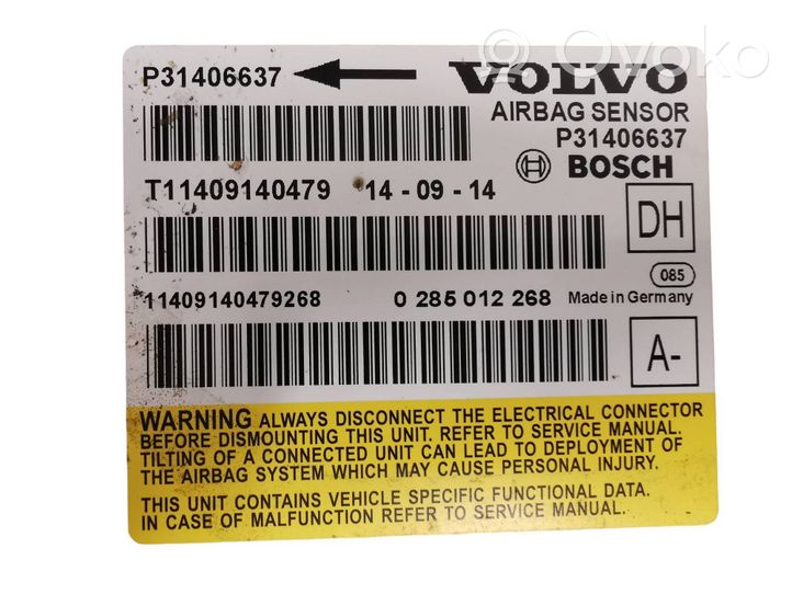 Volvo V40 Centralina/modulo airbag P31406637