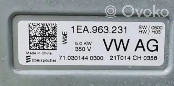 Volkswagen ID.3 Riscaldatore liquido di raffreddamento 1EA963231