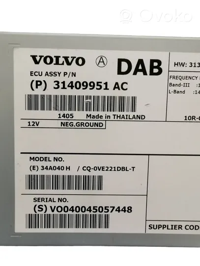 Volvo V40 Wzmacniacz audio 31409951AC