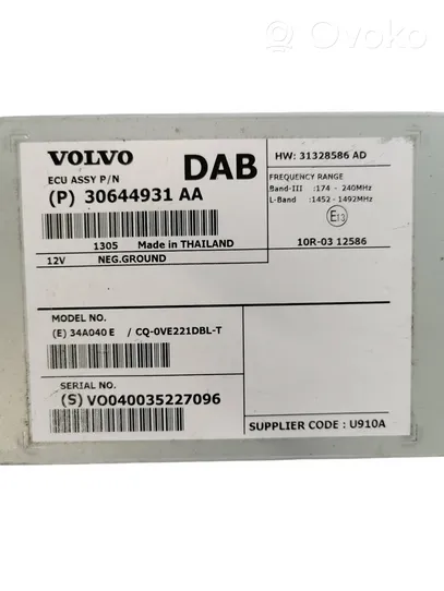 Volvo V60 Module unité de contrôle d'antenne 30644931AA