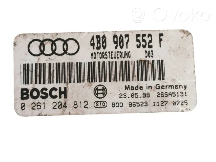 Audi A6 S6 C5 4B Centralina/modulo del motore 4B0907552F