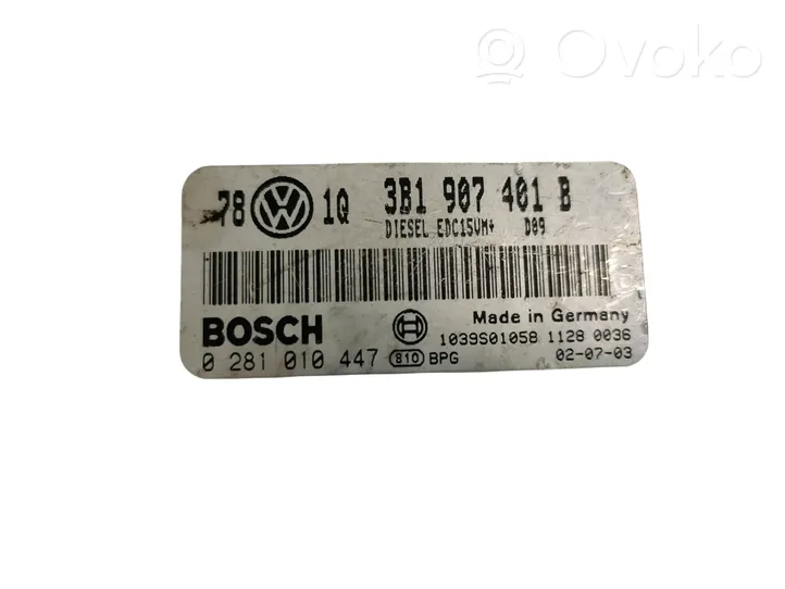 Volkswagen PASSAT B5.5 Variklio valdymo blokas 3B1907401B