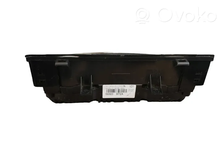 Volkswagen Tiguan Compteur de vitesse tableau de bord 5N0920972A