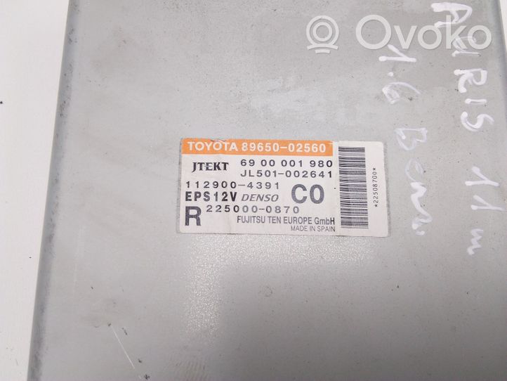 Toyota Auris 150 Ohjaustehostimen ohjainlaite/moduuli 8965002560
