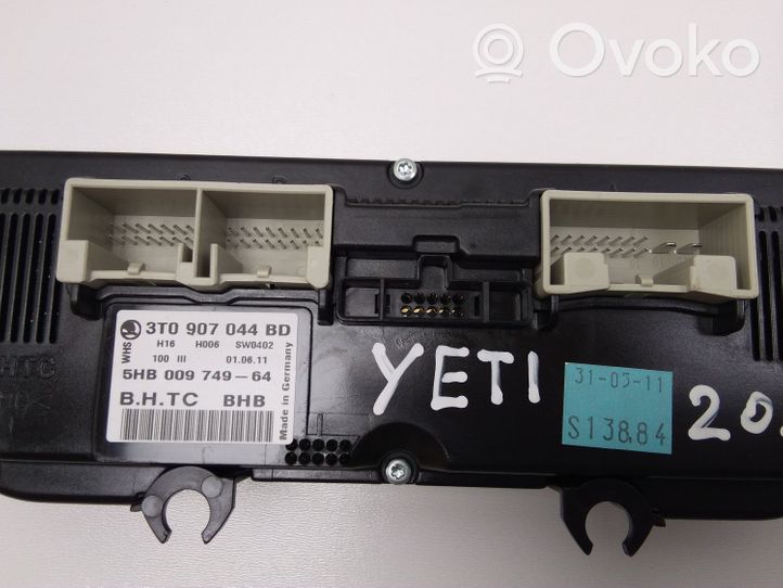 Skoda Yeti (5L) Przełącznik / Włącznik nawiewu dmuchawy 3T0907044BD