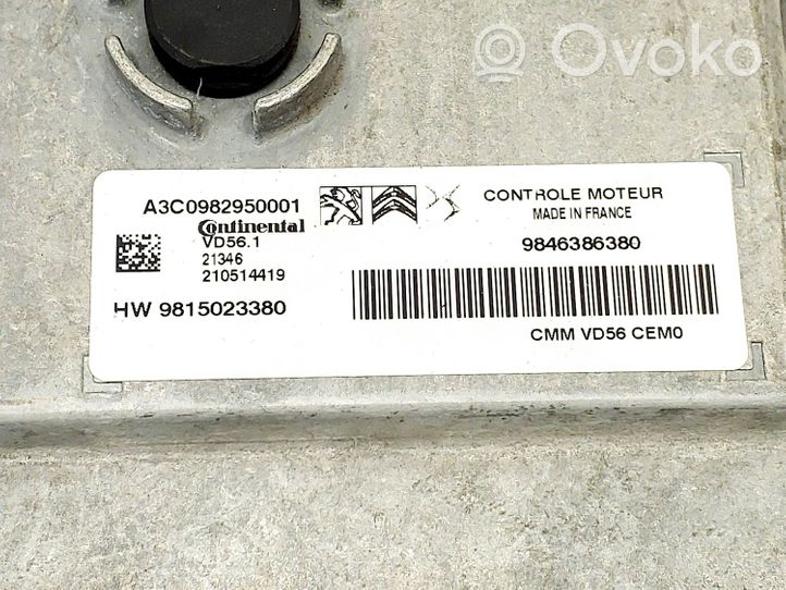 Opel Corsa F Moottorin ohjainlaite/moduuli 9846386380