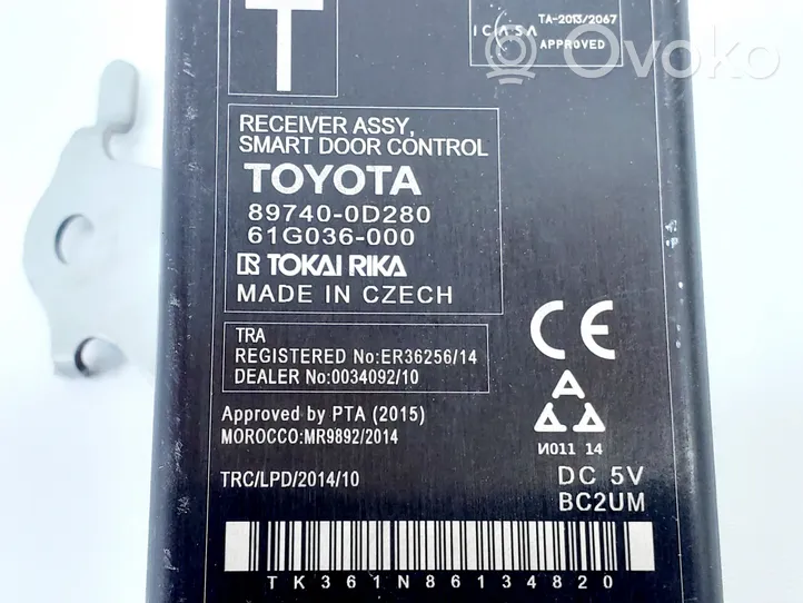 Toyota Yaris Autres dispositifs 897400D280