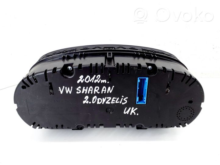 Volkswagen Sharan Speedometer (instrument cluster) 7N0920970E