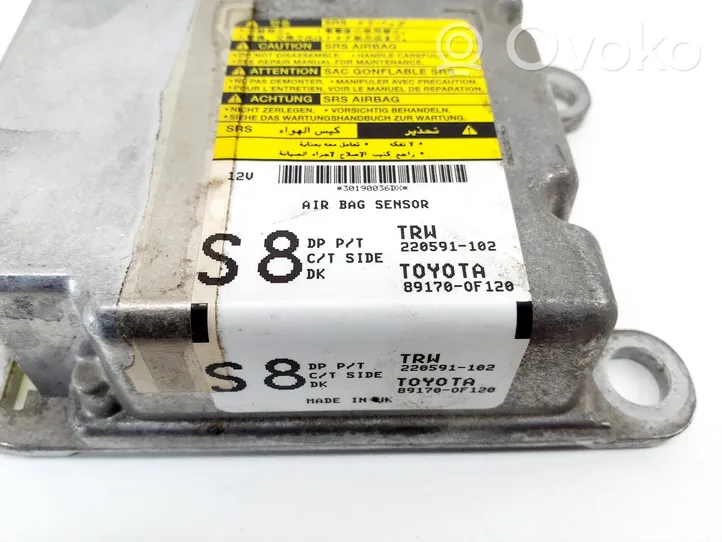 Toyota Verso Oro pagalvių valdymo blokas 891700F120