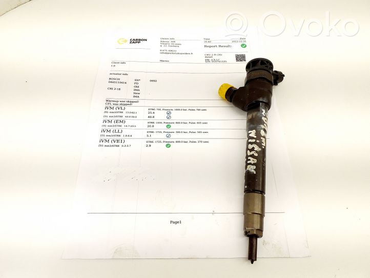 Nissan Qashqai Kit d'injecteurs de carburant 0445110414