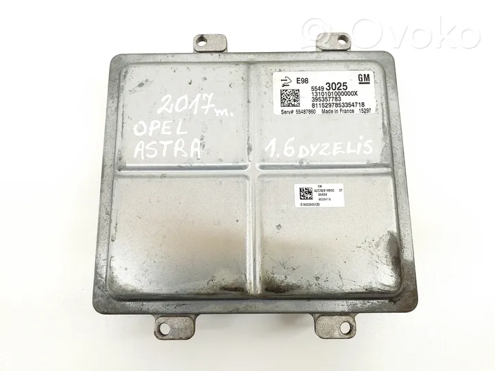 Opel Astra K Sterownik / Moduł ECU 55493025