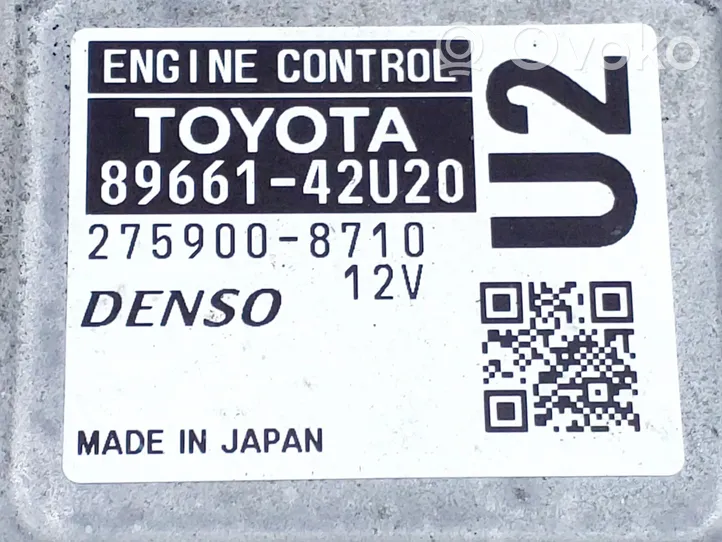 Toyota RAV 4 (XA40) Moottorin ohjainlaite/moduuli 8966142U20