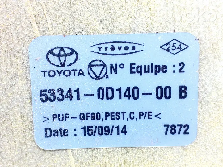 Toyota Yaris Garso izoliacija variklio dangčio 533410D14000B