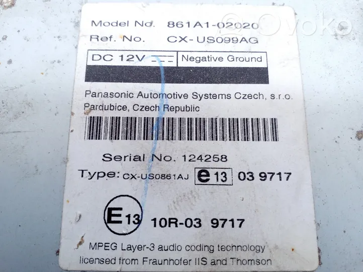 Toyota Verso Altri dispositivi 861A102020