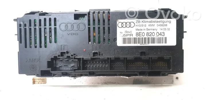 Audi A4 S4 B6 8E 8H Module unité de contrôle climatisation 8E0820043
