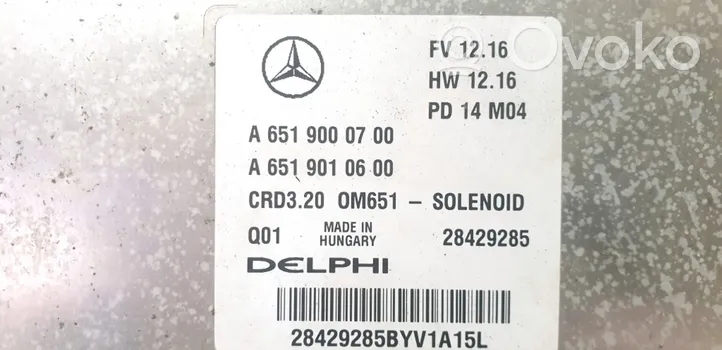 Mercedes-Benz E C207 W207 Dzinēja vadības bloks A6519000700