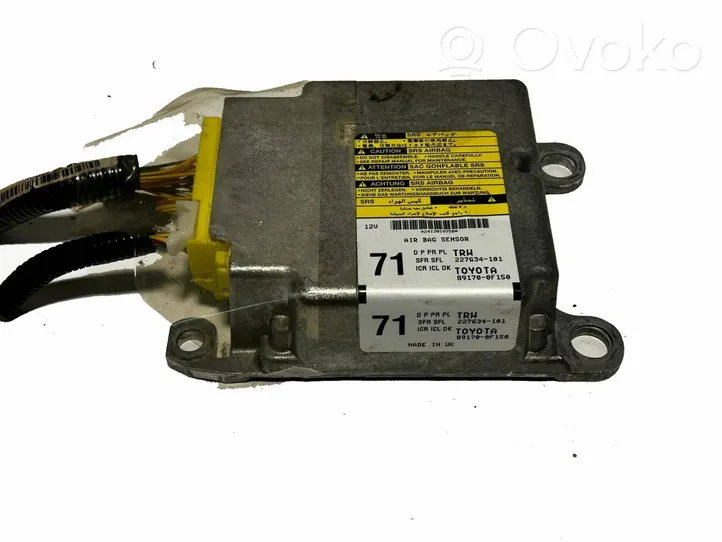 Toyota Verso Module de contrôle airbag 891700F150