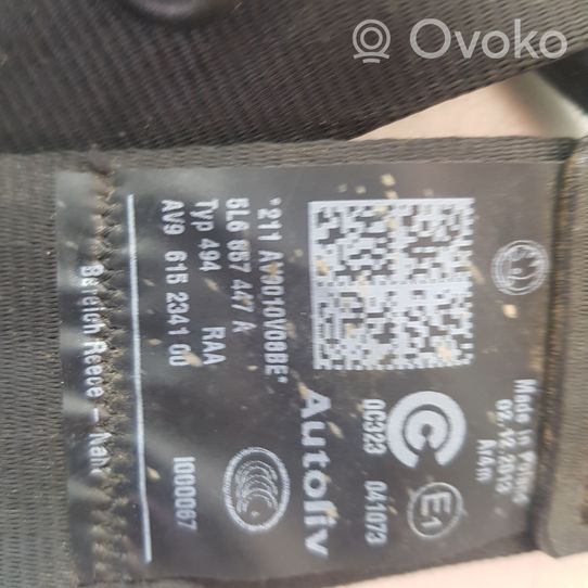 Skoda Yeti (5L) Pas bezpieczeństwa fotela tylnego 5L6857447