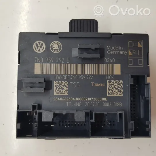 Volkswagen Sharan Durų elektronikos valdymo blokas 7N0959792B