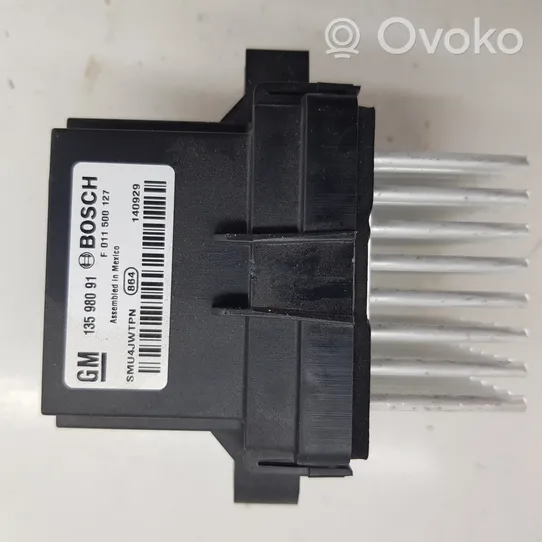 Opel Zafira C Heater blower motor/fan resistor 13598091