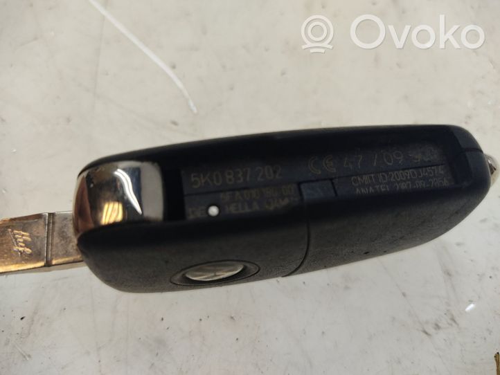 Volkswagen Golf VI Chiave/comando di accensione 5K0837202