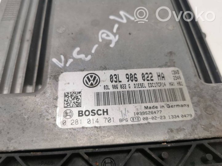 Volkswagen Tiguan Variklio valdymo blokas 03L906022HA