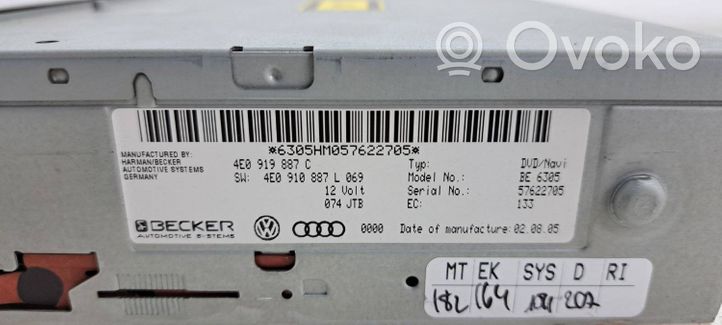 Audi A6 S6 C6 4F Unità di navigazione lettore CD/DVD 4E0910887L
