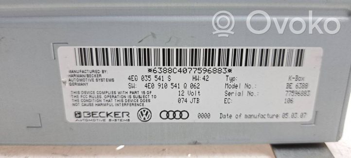 Audi A6 S6 C6 4F Radija/ CD/DVD grotuvas/ navigacija 4E0035541S