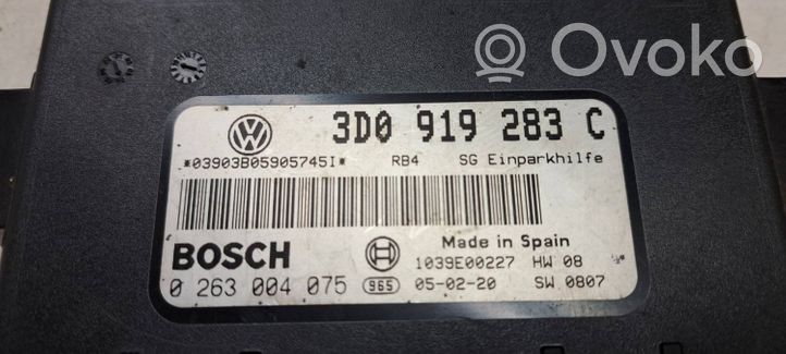 Volkswagen Phaeton Pysäköintitutkan (PCD) ohjainlaite/moduuli 3D0919283C