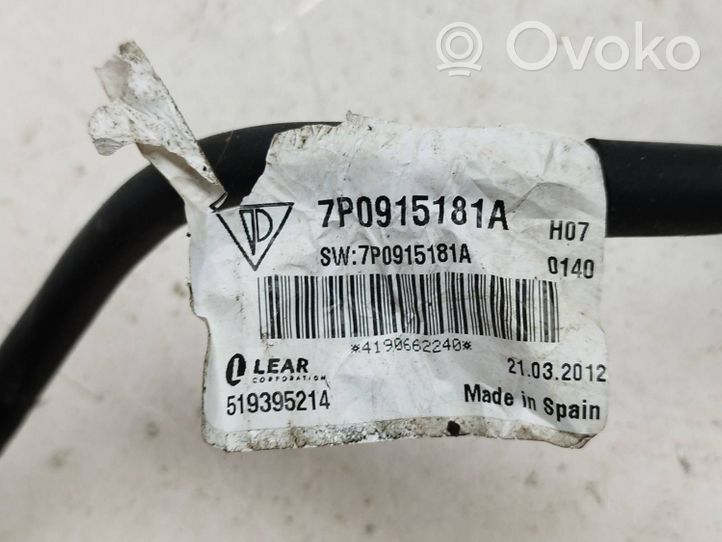 Volkswagen Touareg II Câble négatif masse batterie 7P0915181A