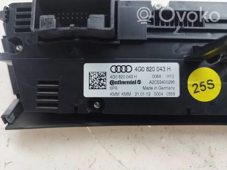 Audi A6 S6 C7 4G Ilmastoinnin ohjainlaite 4G0820043H