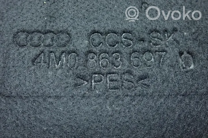 Audi Q7 4M Trunk/boot floor carpet liner 4M0863697D