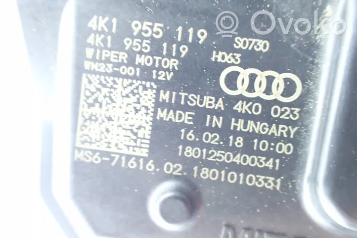 Audi A6 S6 C8 4K Etupyyhkimen vivusto ja moottori 4K1955023